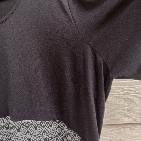 Woman Within Black and Gray Midi Dress 2XL - Picture 7 of 8